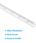 Rock Solid 12 Inch Side Mounted Plastic Drawer Slides In Crisp White Featuring No Fuss Mounting Screws For Smooth Gliding Cabinet And Dresser Upgrades Set Of Two, showing a wear-resistant plastic rail.