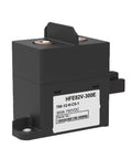 Heavy Duty HFE82V-300E High Voltage DC Contactor Relay For EV Chargers Solar PV Arrays And Battery Banks side view with label.