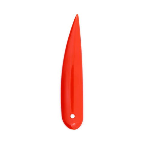 Bamboo Point Turner And Seam Creaser For Sewing And Quilting, red tool used to turn points and create seams, isolated view