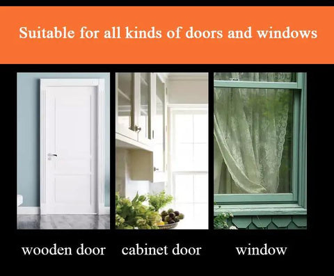 Stainless Steel Slide Barrel Bolt 4 Pack for Gates Cabinets Windows Fences displayed on various doors and a window.