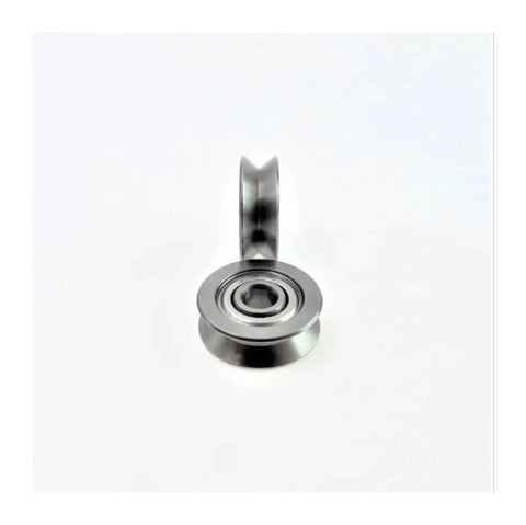 Heavy Duty V Groove Roller Bearing Wheels Tough As Nails Carbon Steel Track Rollers For Sliding Patio Doors And Garden Gates 4X13X6MM V624ZZ Precision Ball Casters Pro Grade DIY Hardware Bulk Pack, showing a single roller with inner bearing.