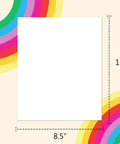 DIY Friendly Inkjet Compatible Heat Transfer Paper For T Shirts 15 Sheets 8.5 x 11 Inches Printable Iron On Transfer For Dark Fabric With Vivid Color And Durable Finish shown with dimensions