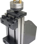 Top Shelf Mini Lathe Vertical Slide with Two Handle Milling Operation for Bench Lathes, industrial grade casting, heavy duty.
