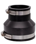 Flexible PVC Reducing Pipe Coupling 3 Inch To 2 Inch For Cast Iron And Plastic Plumbing Leak Proof Chemical Resistant Durable Elastomeric Fit Easy Install 2 Pack black reducer coupling with hose clamps