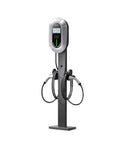 Heavy Duty Commercial Electric Vehicle Charging Station Standalone Level 3 EVSE Fast Charger with dual connectors and sleek design.