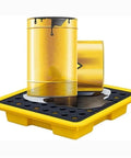 Modular Spill Containment Pallet With Drain And Anti Leak Tray For Safe Liquid Storage Heavy Duty Polyethylene Platform Reusable Drip Pan
