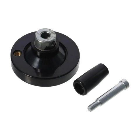 Heavy Duty 63mm Hand Wheel Revolving Crank Handle With 8mm Bore For Milling Machine Manual Feed Control Smooth Spin Adjustment Tool, black material, detailed components.