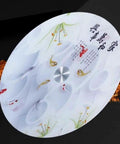 Transparent Glass Lazy Susan Turntable 36 Inch To 40 Inch Round Rotating Serving Tray With Chinese Style Design