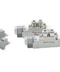 Dope 2 Position Single Type Pneumatic Solenoid Valve SY5120 C4 electromagnetic component with two valves and connectors.