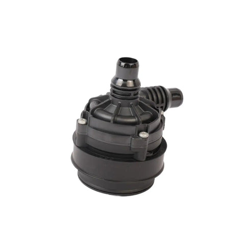 Keep Your Electric Ride Cool With Plug And Play Auxiliary Electric Water Pump. Compact black pump for EV battery cooling.