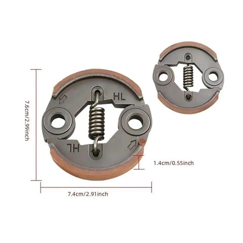 Metal Clutch And Screw Kit For 43cc And 52cc Brush Cutters, Replacement Parts To Smooth Power Transmission, Fits Lawn Mowers And Chainsaws, Rebuild Kit For Worn Clutch Components And Long Term Garden Tool Maintenance, 7.4cm