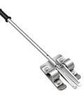 Manual Slag Remover For CNC Cutting Table Slat Cleaner Heavy Duty Steel Scraper Tool with long handle and sharp blades.