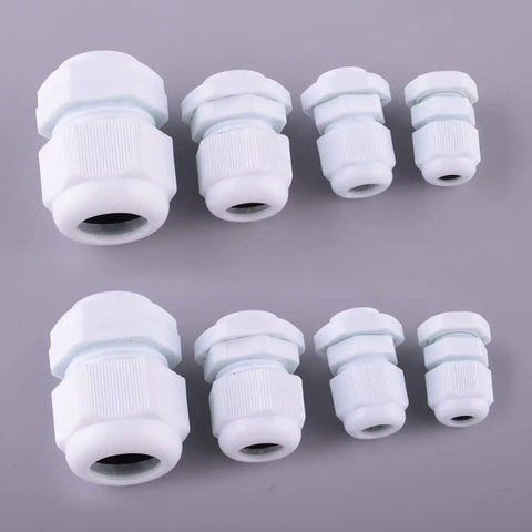 Pro Grade Heavy Duty Strain Relief Cord Grip Lock Nut Set For M12 M16 M20 M25 Cables 40 Piece Kit close-up