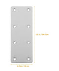 5 Pack Stainless Steel Metal Mending Plates With Multiple Holes, Straight Corner Braces For Wood Furniture Repair 5.5x2 inches