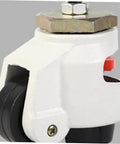 Tough As Nails Heavy Duty Swivel Caster Wheels with locking brake, flat base, designed for workbench stability.