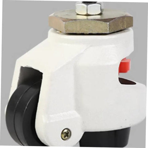 Tough As Nails Heavy Duty Swivel Caster Wheels with locking brake, flat base, designed for workbench stability.