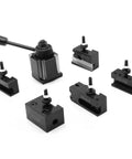 Lathe Quick Change Tool Post Set For 6 To 8 Inch Swing Pro Grade Kit with 250-000 Holder and tool holders 250-001 to 250-010.