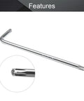 Long T27 Tamper Proof Torx Star Bit Wrench L Shaped Pro Grade Heavy Duty Bit Driver For Fasteners Nickel Plated 45 Steel Finish Corrosion Resistant Chamfered Ends For Smooth Insertion, close-up