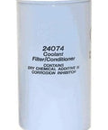 Premium 24074 Coolant Spin On Filter Cuts Through Gunk And Keeps Things Running Smooth Replacement For Wix Wf24075 viewed from the side.