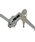 Built Tough L Shape Lever Door Locks For Cabinets Set Of Two Glossy Chrome Plated Zinc Alloy Cam Handles With Rust Proof Coating And Bulletproof Latching System For Desk Drawers key and lock handle