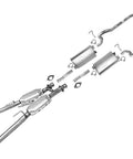Dual Muffler Exhaust System With Dual Tail Pipes Replacement For Ford 1987 1993 Mustang GT 5.0L V8 Durable OE Spec assembled view