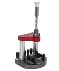 Watch Foot Replacement Tool Set With Welding And Bonding Kit for Horology Repair, durable metal build with red top and black base.