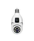 Dual Lens Indoor Wireless Security Camera Featuring Straight Up Crystal Clear Video And Kickass 360 Pan Tilt With Full Color Night Vision, front view.