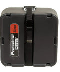 Badass Roto Molded Drum Case For 14 By 6 Point 5 Inch Snare With Heavy Duty Waterproof Armor, front view with strap.