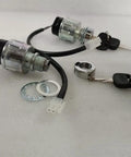 Jwdawn 2 Pcs Jk404C Ignition Key Switch For Electric Forklift, Golf Cart, Trailer, Caravan, showing two switches with keys and connectors.