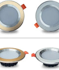 WKNHHL Recessed Lighting Housing Trim Kits, 10-Pack, LED Recessed Downlight, aluminum panel spotlight, round design.