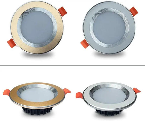 WKNHHL Recessed Lighting Housing Trim Kits, 10-Pack, LED Recessed Downlight, aluminum panel spotlight, round design.