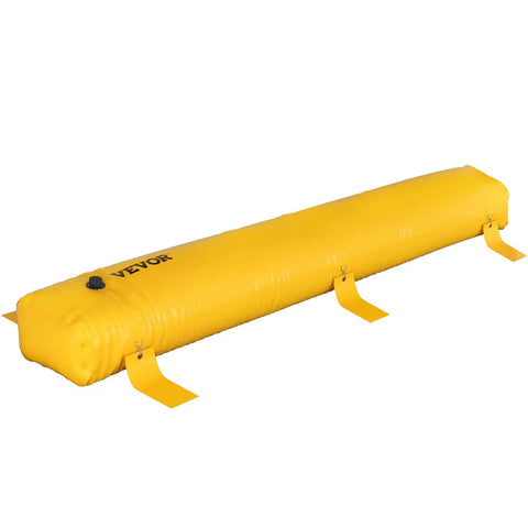 Pro Grade Flood Barrier System For Home Protection, Easy Fill Sandbag Alternative, yellow PVC water diversion tube