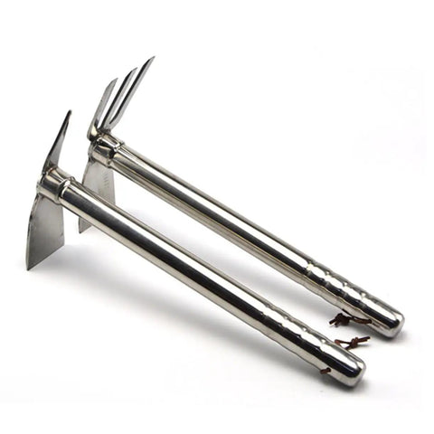 Stainless Steel Garden Hoe And Pickaxe Double Use Hand Tool For Planting And Weeding Heavy Duty Beast Of A Garden Chopper