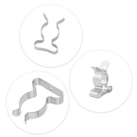 Beefy Heavy Duty Manganese Steel Spring Clips Set 48 Pieces Assorted Open Type Clips For Tool Storage Brooms Rakes And Garage Organization 10mm 12mm 19mm 25mm Durable Hardware Organizer, assorted metal clips