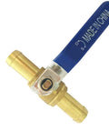 Heavy Duty Brass 5/8 Inch Barb Ball Valve For Heater Hose And PEX Tubing, High Temp 500 Degrees F, 230 PSI, Dual End Shut Off