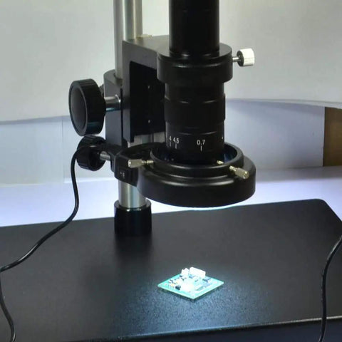 144 LED Ring Light For Stereo Biological Microscope And Camera, Dimmable Brightness With Easy On Off Switch, Power Adapter Included, Perfect For Lab Work, Microinspection, And Macro Photography on microscope