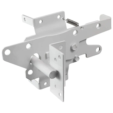 Self Closing Vinyl Fence Gate Hardware Kit White Includes Two Hinges And One Latch With Screws For PVC Fencing Adjustable Gate Gap