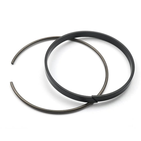 Hydraulic cylinder seal kit for 4.5 in bore x 1.75 in rod; black seal ring and two steel rings