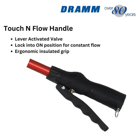 Touch-N-Flow Rain Wand 16 Inch Length Green With One-Touch Lever For Gentle Full-Flow Watering, ergonomic insulated grip