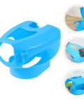 Sky-blue pigeon injection holder and fixed frame rack for easy feeding, displaying its lightweight and durable plastic design.