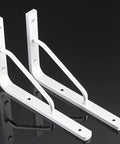 Heavy Duty Aluminum Triangle Shelf Brackets Set Of 2 With Rounded Corner Design For Wall Mounted Shelves And Benches Safe Anti Rust Build