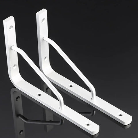 Heavy Duty Aluminum Triangle Shelf Brackets Set Of 2 With Rounded Corner Design For Wall Mounted Shelves And Benches Safe Anti Rust Build