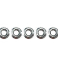 10mm Ball Studs Hardware Kit For Gas Springs And Lift Supports, 5 By 16 By 18 Thread, Half Inch Shank, Zinc Plated Silver, Includes 5 Studs, 5 Washers, 5 Nylock Nuts, Bolt-On Front Suspension Lift System Repair, five zinc-plated nylock nuts