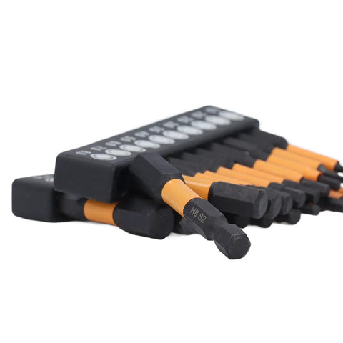 Solid 20 Piece Hex Bit Set With Magnetic Alloy Steel Screwdriver Bits For Furniture Assembly And Auto Repair Includes Metric Imperial Sizes In 1/4 Inch Shank Kit Perfect For Any Tough Job, 20-piece S2 steel hex bits