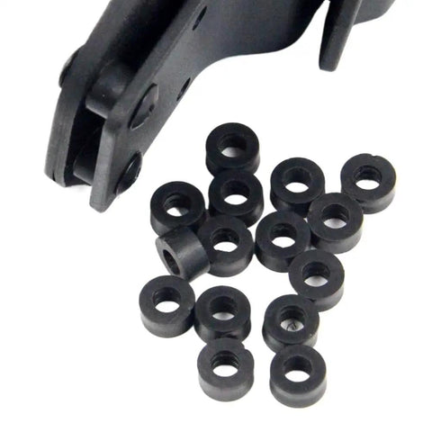 24 Pcs 5Mm Thick Black Nylon Round Spacer Washers For DIY Projects Bumpers And Hardware Spare Parts Kit Flat Durable Spacers For Automotive Motorcycle And Home Repairs, black nylon spacers