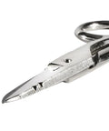 Close-up of electricians scissors from the Pro Grade Cable Splicer Kit With Electricians Scissors And Splicer Knife Two Pocket Leather Pouch