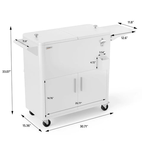 Patio Cooler With Storage Cabinet And Bottle Opener Ice Chest For Outdoor Parties And Poolside Gatherings Keeps Drinks Cold And Fresh Holds Up To 80 Quarts With Drainage And Extra Space For Tools And Snacks