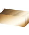 Brass Shim Stock Sheets 0.010 Inch Thick, 10 By 4 Inch brass plate sheets, 6 piece pack for gaskets, washers, polished finish