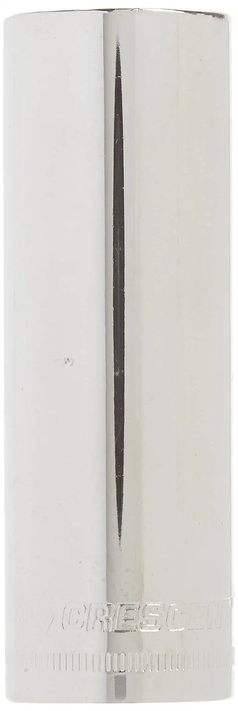 Half Inch Drive 6 Point Deep Metric Socket 21mm Premium Chrome Vanadium Steel With Nickel Chrome Finish Mirror Polish Heavy Duty