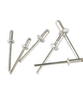 Pop Rivets Kit Pro Grade For DIY Projects 120Pc Aluminum Blind Rivets M3.2 M4 assorted sizes displayed against white background